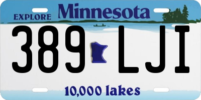 MN license plate 389LJI