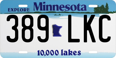 MN license plate 389LKC
