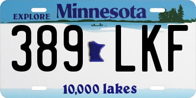MN license plate 389LKF