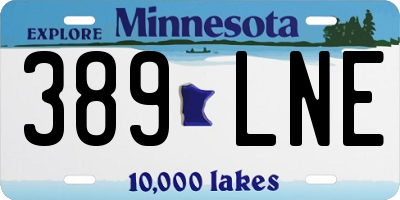 MN license plate 389LNE