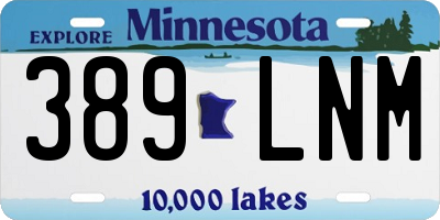 MN license plate 389LNM