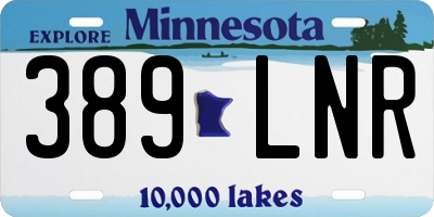 MN license plate 389LNR