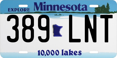MN license plate 389LNT