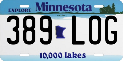 MN license plate 389LOG