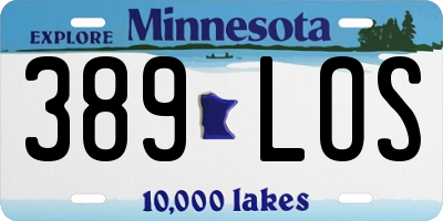 MN license plate 389LOS