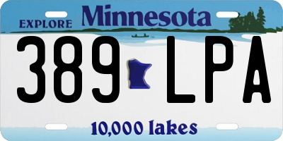 MN license plate 389LPA