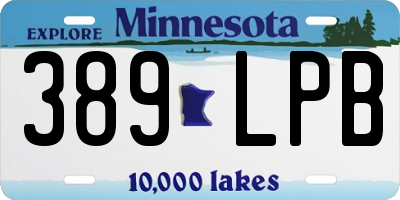 MN license plate 389LPB