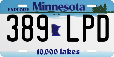 MN license plate 389LPD