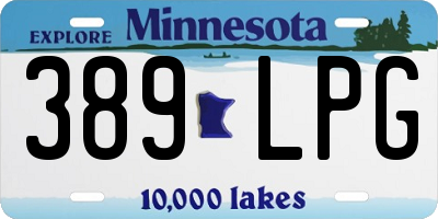 MN license plate 389LPG