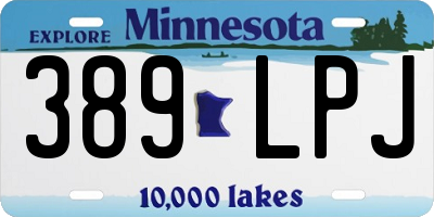 MN license plate 389LPJ