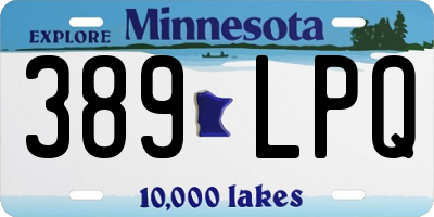 MN license plate 389LPQ