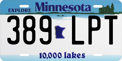 MN license plate 389LPT