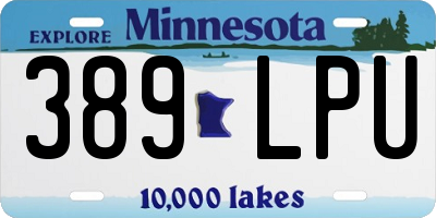 MN license plate 389LPU