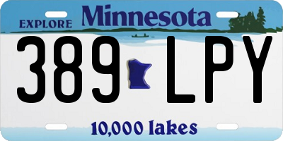 MN license plate 389LPY
