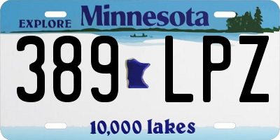 MN license plate 389LPZ