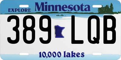MN license plate 389LQB