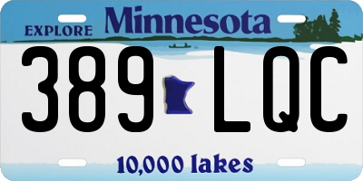 MN license plate 389LQC