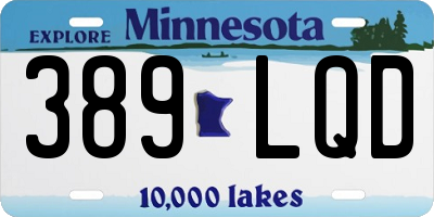 MN license plate 389LQD