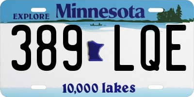 MN license plate 389LQE