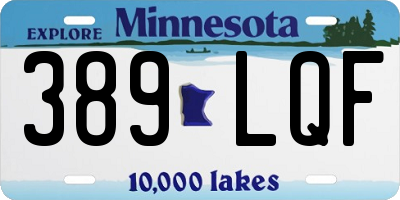 MN license plate 389LQF