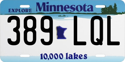 MN license plate 389LQL