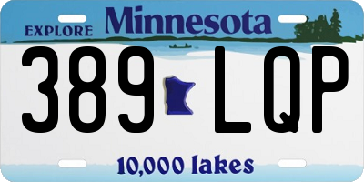 MN license plate 389LQP