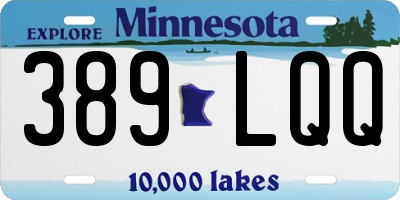 MN license plate 389LQQ