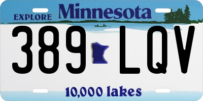 MN license plate 389LQV