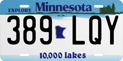 MN license plate 389LQY