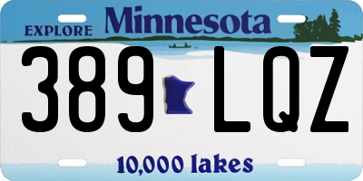 MN license plate 389LQZ