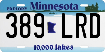 MN license plate 389LRD