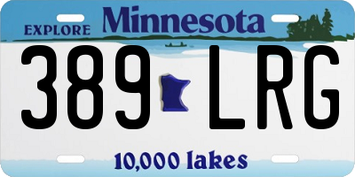 MN license plate 389LRG