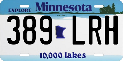 MN license plate 389LRH