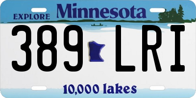 MN license plate 389LRI