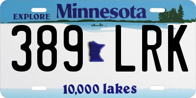 MN license plate 389LRK