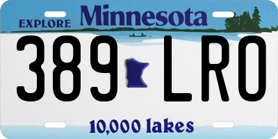 MN license plate 389LRO