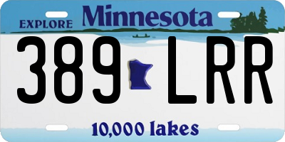 MN license plate 389LRR