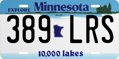 MN license plate 389LRS