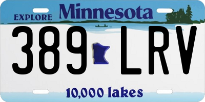 MN license plate 389LRV