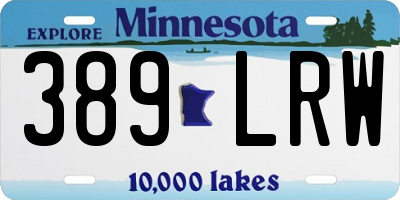 MN license plate 389LRW