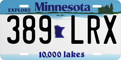 MN license plate 389LRX