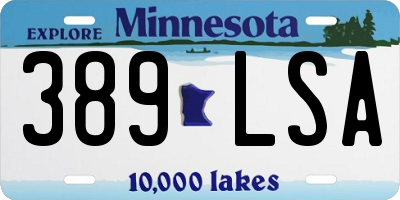 MN license plate 389LSA