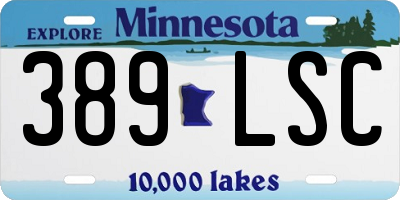 MN license plate 389LSC