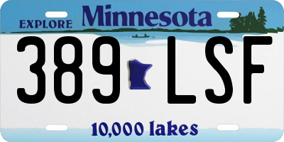 MN license plate 389LSF