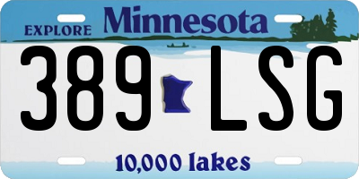 MN license plate 389LSG