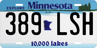 MN license plate 389LSH