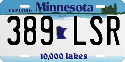 MN license plate 389LSR
