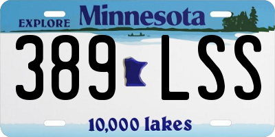 MN license plate 389LSS