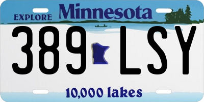 MN license plate 389LSY