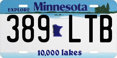 MN license plate 389LTB